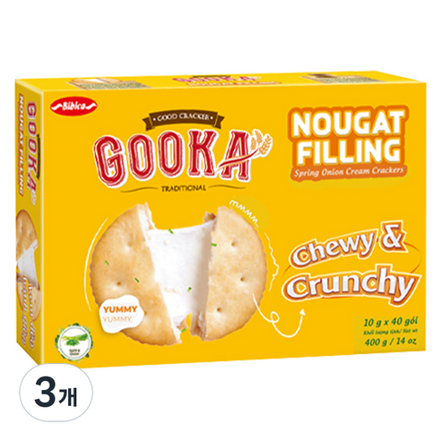 비비카 구카 누가 필링 크래커, 400g, 3개