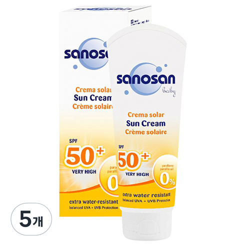 사노산 베이비 썬크림 SPF50+, 75ml, 5개