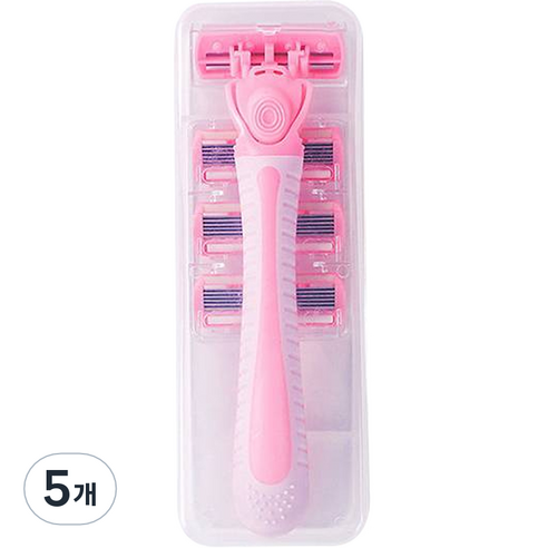 컬라피 여성용 제모 바디 면도기 핑크, 1개입, 5개