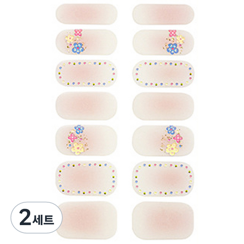가이만 셀프 아트 네일스티커 세트, 2세트, ZX-3789
