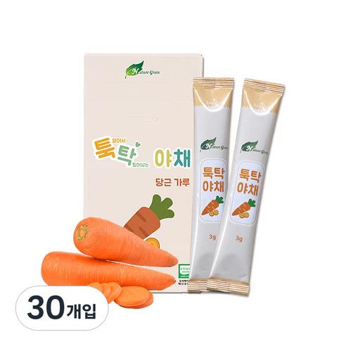 네이쳐그레인 툭탁야채 야채가루 이유식 재료 3g, 당근, 30개입