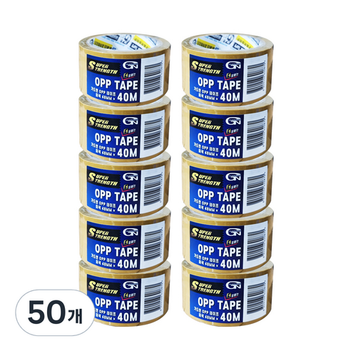 가드맨 OPP 박스 테이프 40m x 48mm, 미색, 50개