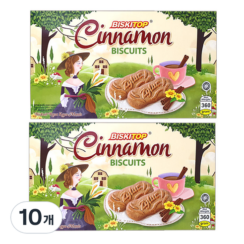 뉴트리365 비스키탑 시나몬 비스킷, 360g, 10개