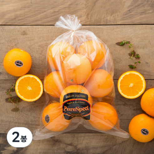 퓨어스펙 고당도 오렌지, 1.3kg(6-9입), 2봉