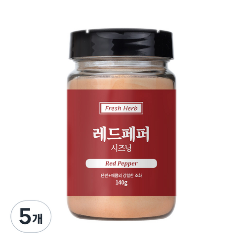 신선약초 레드페퍼 시즈닝, 5개, 140g