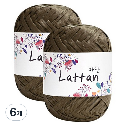 yarna 라탄 2볼 라피아실 40g, 32번(반유광), 6개
