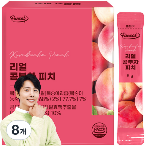 퍼니트 리얼 콤부차 피치맛, 150g, 8개