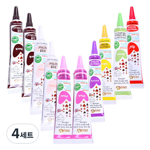 상상앤드 초코 데코 펜 다크 2p + 화이트 2p + 딸기 2p + 메론 + 사과 + 바나나 + 포도 세트, 20g, 4세트