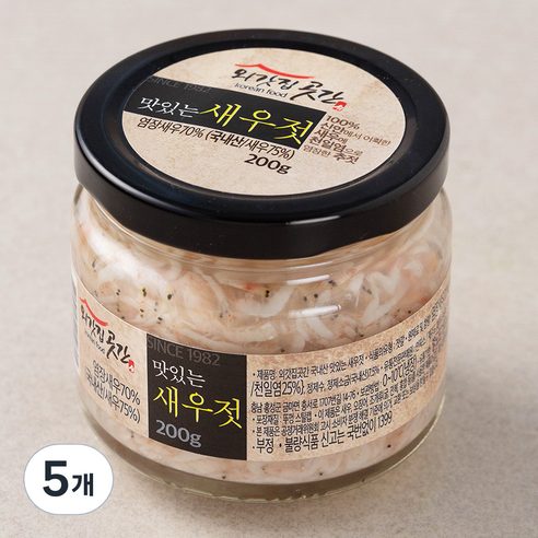 외갓집곳간 국내산 맛있는 새우젓, 200g, 5개