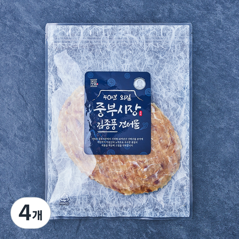 중부시장김종풍 대왕쥐포, 4개, 250g