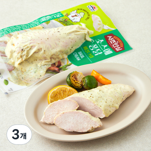 사조 안심 소스에퐁닭 바질크림, 130g, 3개