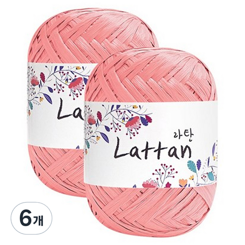 yarna 라탄 2볼 라피아실 40g, 3번(반유광), 6개