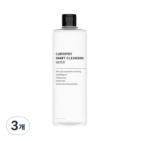 캐리오피 약산성 스마트 클렌징 워터, 500ml, 3개