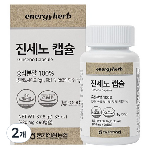 풍기인삼농협 진세노 캡슐, 90정, 2개