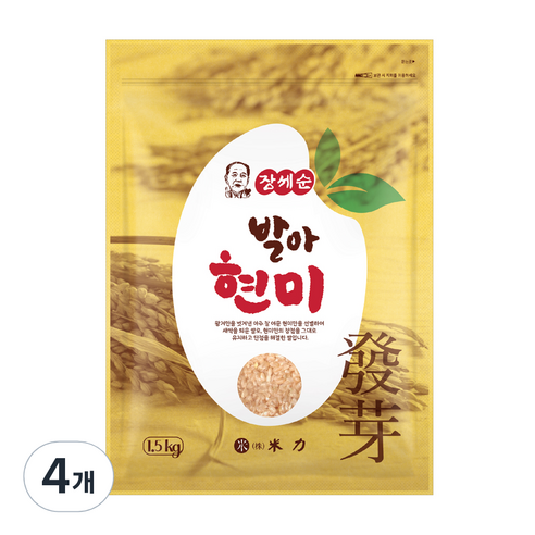 장세순 발아현미, 1.5kg, 4개