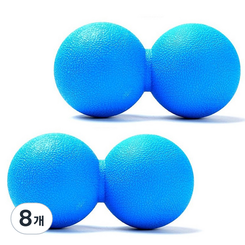 컬러풀 마사지 스트레칭 더블볼, 8개, 블루