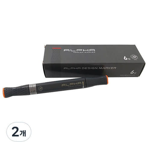 알파색채 디자인마카 Y157 CadmiumOrange 6p, 1색, 2개