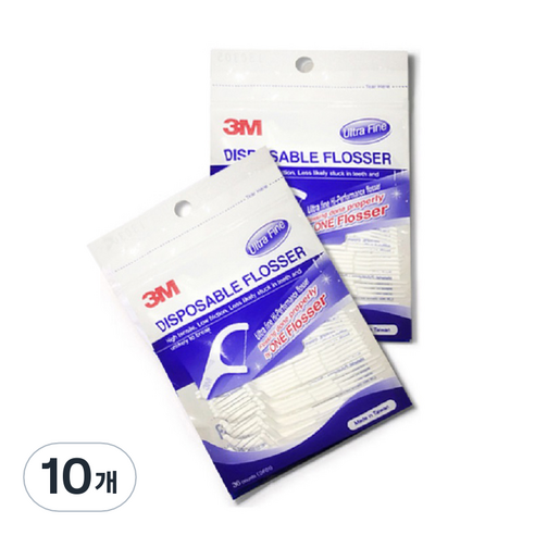 쓰리엠 Disposable Flosser 일회용 치실, 36개입, 10개