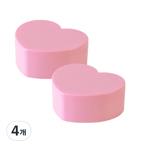 러블리 하트 소품 쥬얼리 보관함, 핑크, 4개