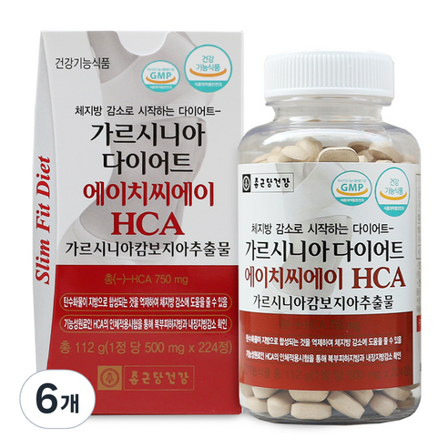 종근당건강 가르시니아 다이어트 HCA, 224정, 6개