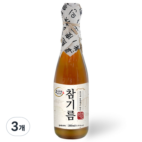 복이네먹거리 통깨로 만든 진한맛 참기름, 3개, 300ml