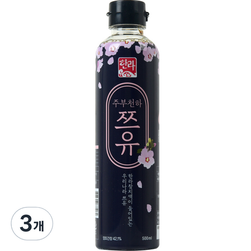 한라 주부천하 쯔유, 3개, 500ml