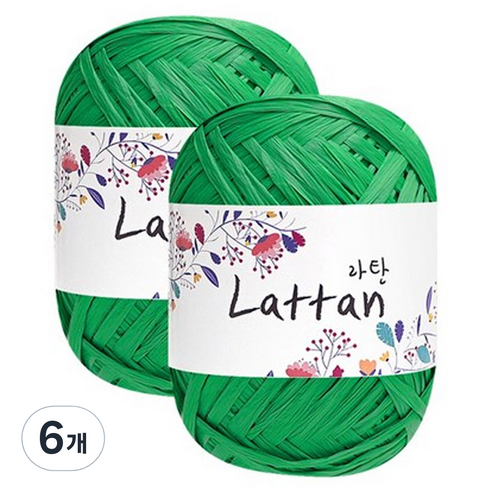 yarna 라탄 2볼 라피아실 40g, 26번(무광), 6개
