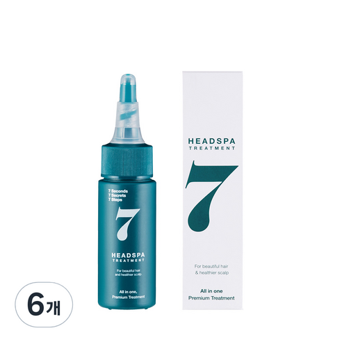 헤드스파7 파란눈 블랙 헤어팩 트리트먼트, 35ml, 6개