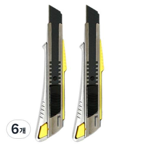 다다 SK5 블랙 고강도 커터칼, 엑셀, 6개