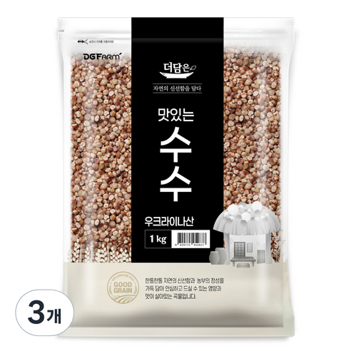 더담은 국산 찰수수, 1kg, 3개