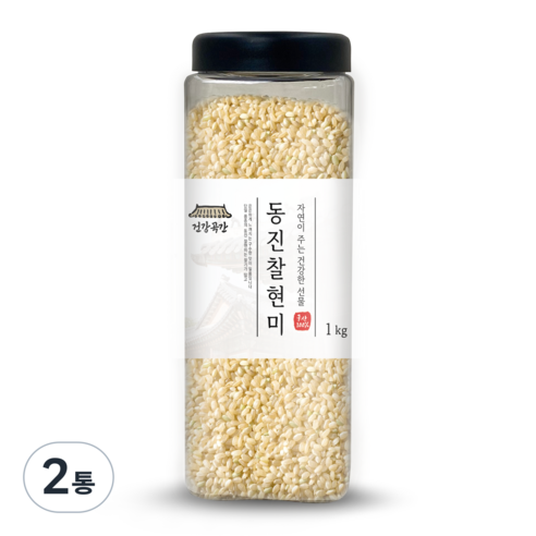건강곡간 동진 찰현미, 1kg, 2개