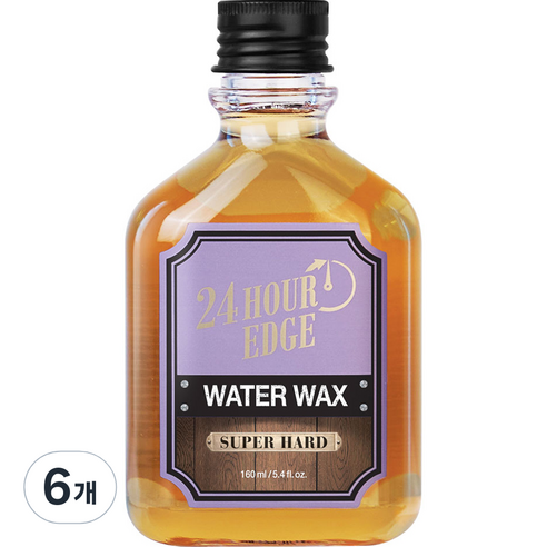 24시간엣지 그루밍 토닉 워터 헤어왁스 슈퍼하드, 6개, 160ml