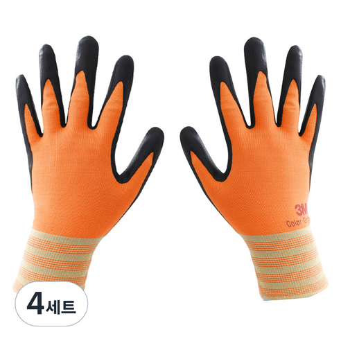 쓰리엠 컬러그립 오렌지 양손착용, 4세트