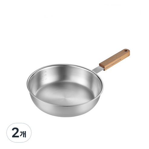 PN풍년 위더스 우드라이트 IH 소테팬22, 2개, 지름 22cm x 깊이 6.1cm
