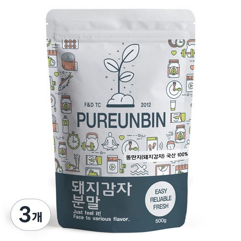 푸른빈 돼지감자 분말, 3개, 500g