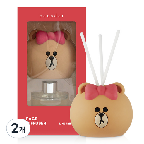 코코도르 라인프렌즈 페이스 디퓨저, 초코(블랙체리), 50ml, 2개