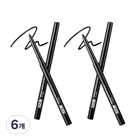 머지 더 퍼스트 슬림 젤 아이라이너 0.05g, GS1 BLACK ONYX 블랙 오닉스, 6개