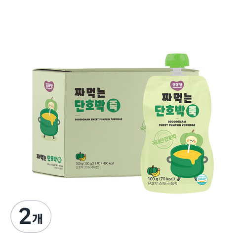 또또맘 짜먹는 단호박죽 100g x 7p