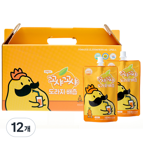 꼬샤꼬샤 도라지 배즙 스파우트형, 2.2L, 6개