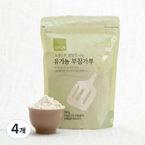 올가홀푸드 유기농 부침가루, 350g, 4개