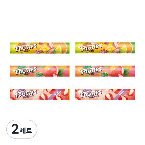 프루팁스 오리지널 140g x 2p + 트로피칼믹스 140g x 2p + 리치맛 140g x 2p, 2세트