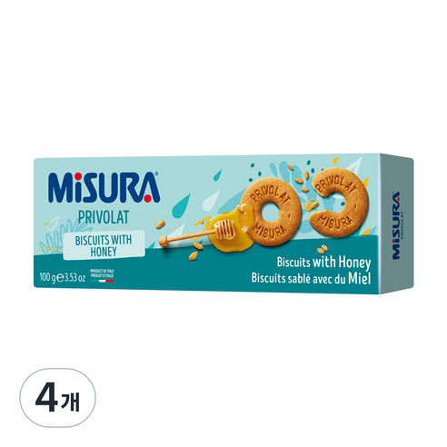미주라 허니 비스켓, 100g, 4개
