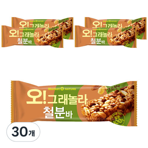 오 그래놀라 철분바 12p, 35g, 30개