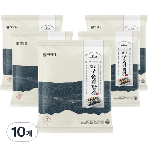 정담김 구운 김밥김 10p, 22g, 10개