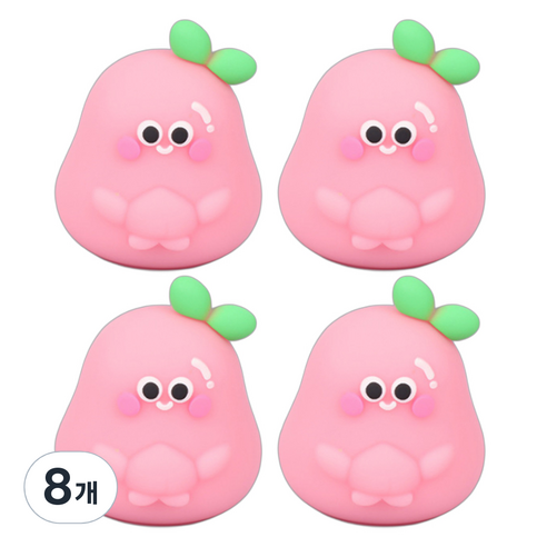 블랙트리 귀여운 과일 휴대용 연필깎이, 핑크, 8개