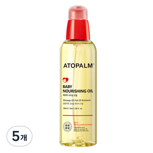 아토팜 베이비 너리싱 오일, 100ml, 5개