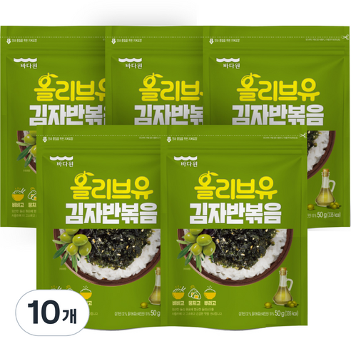 바다원 올리브유 김자반, 50g, 10개