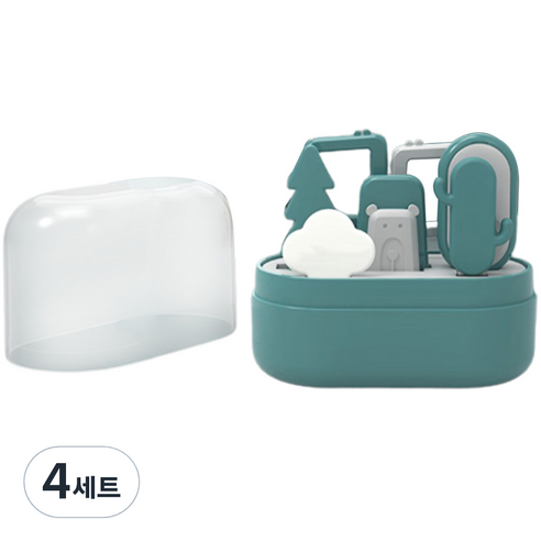라니마켓 베이비 네일 클리퍼 세트, 블루, 4세트