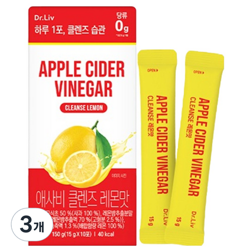 닥터리브 애사비 클렌즈 레몬맛 10p, 150g, 3개