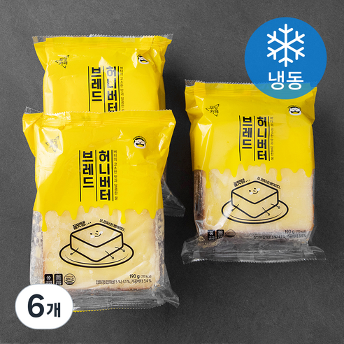 푸딩팩토리 허니버터 브레드 (냉동), 190g, 1개입, 6개